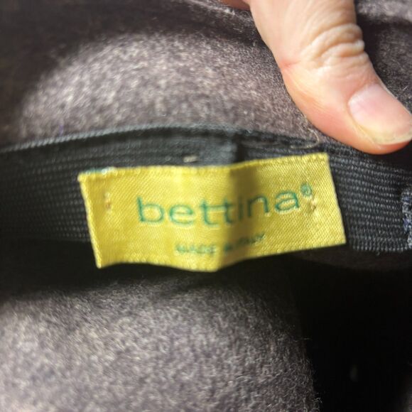 Vinatage Brown Felted Cloche Hat with Rosette & Bow Wool Hat - Picture 3 of 4